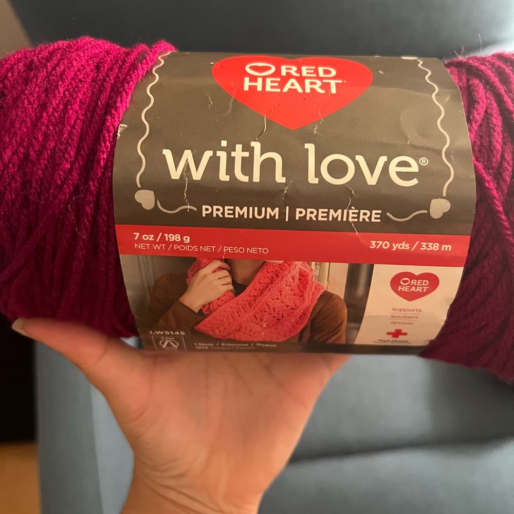 Red Heart With Love Yarn boysenberry